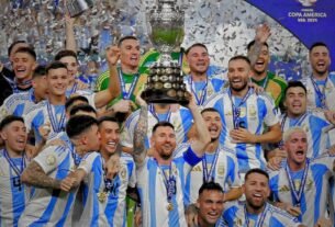 Argentina Vs Colombia 2024 : Messi Lifts Copa America Trophy